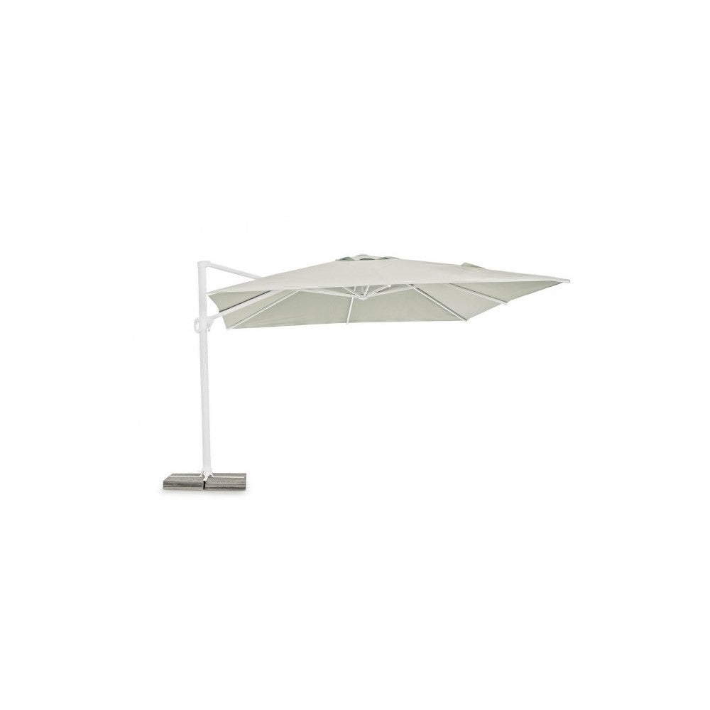 Großer natürlicher weißer Eden Sonnenschirm 4x4 cm