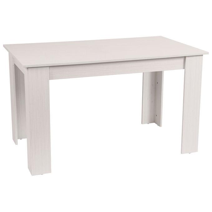 Fixed white table 130x75x75 cm