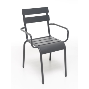 Sillón apilable en polvo de antracita en polvo pintado