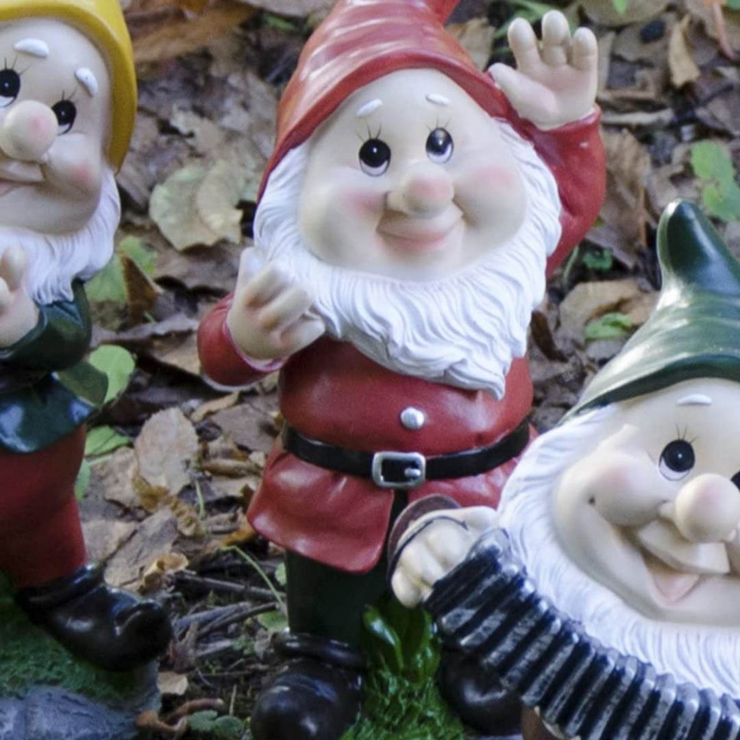 Zwergrotes Kleid Gartenstatue 16x13,5x28H