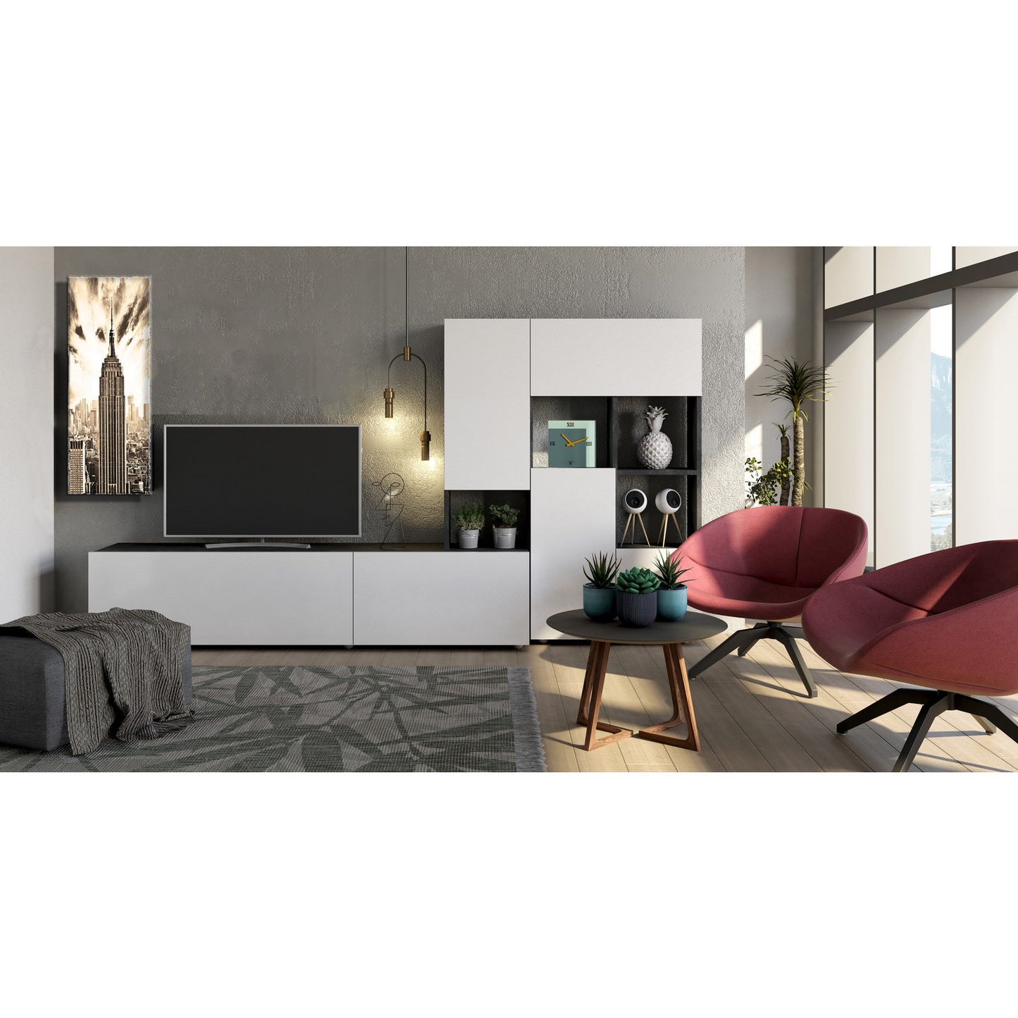 Modern Parnaso Wall Unit 200x42.6x42.2 cm
