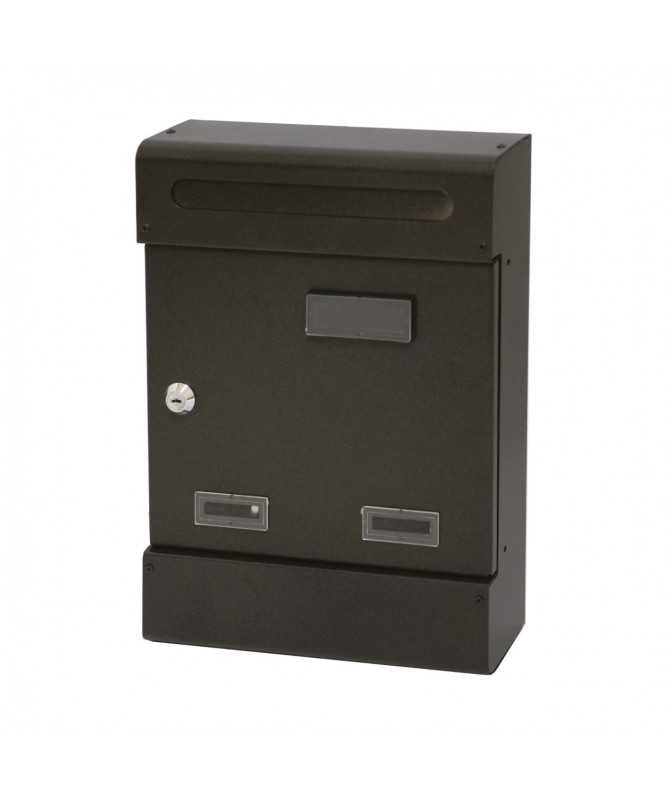 Anthracite mailbox 25x8x37h cm