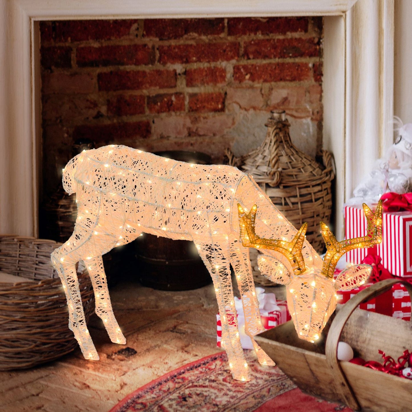 Renos pastando 3D 82xH52cm Y 200 LEDs Serie LHC
luces de Navidad