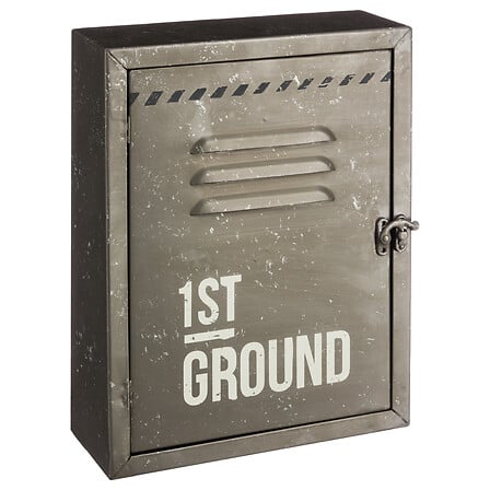 Cassetta portachiavi 23 x 8,5 x 30 cm, grigio e bianco