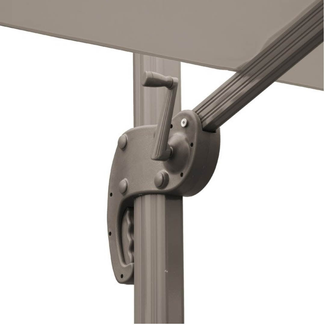 Ombrellone Rectangular con Brazo Lateral 4x3 Metros Color Tortora