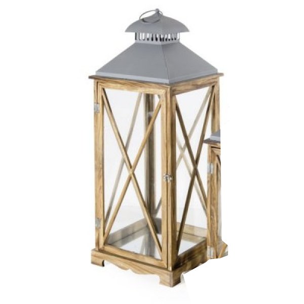 Lanterna Arles marrone cm 32 x 32 x 90