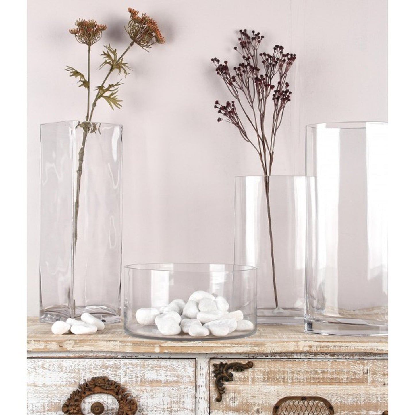 Vaso tondo in vetro 25x25 cm