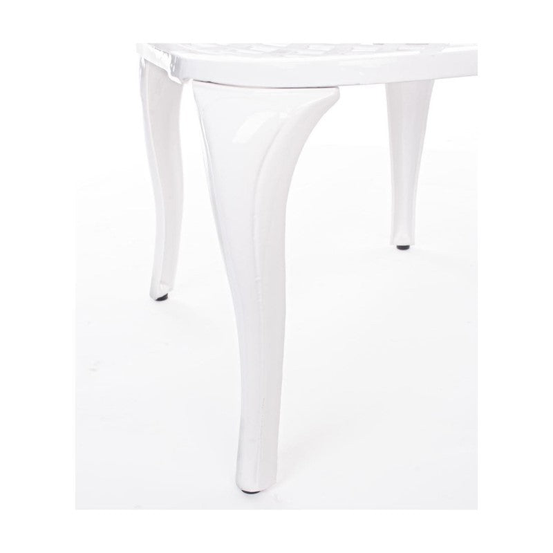 Outdoor Chair in White Aluminum Faenza 44x46xH89 cm