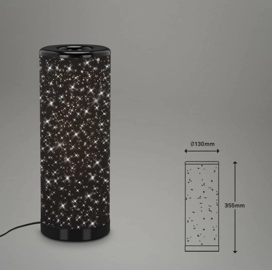 LED-Sternenhimmel-Tischleuchte 35x12 cm 5W schwarz/chromfarben