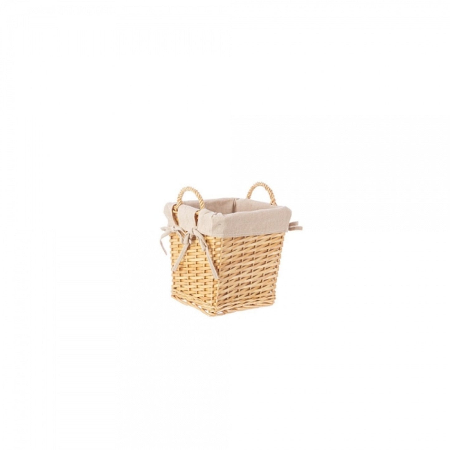 Cesta quadrata beige 26x26x26 cm