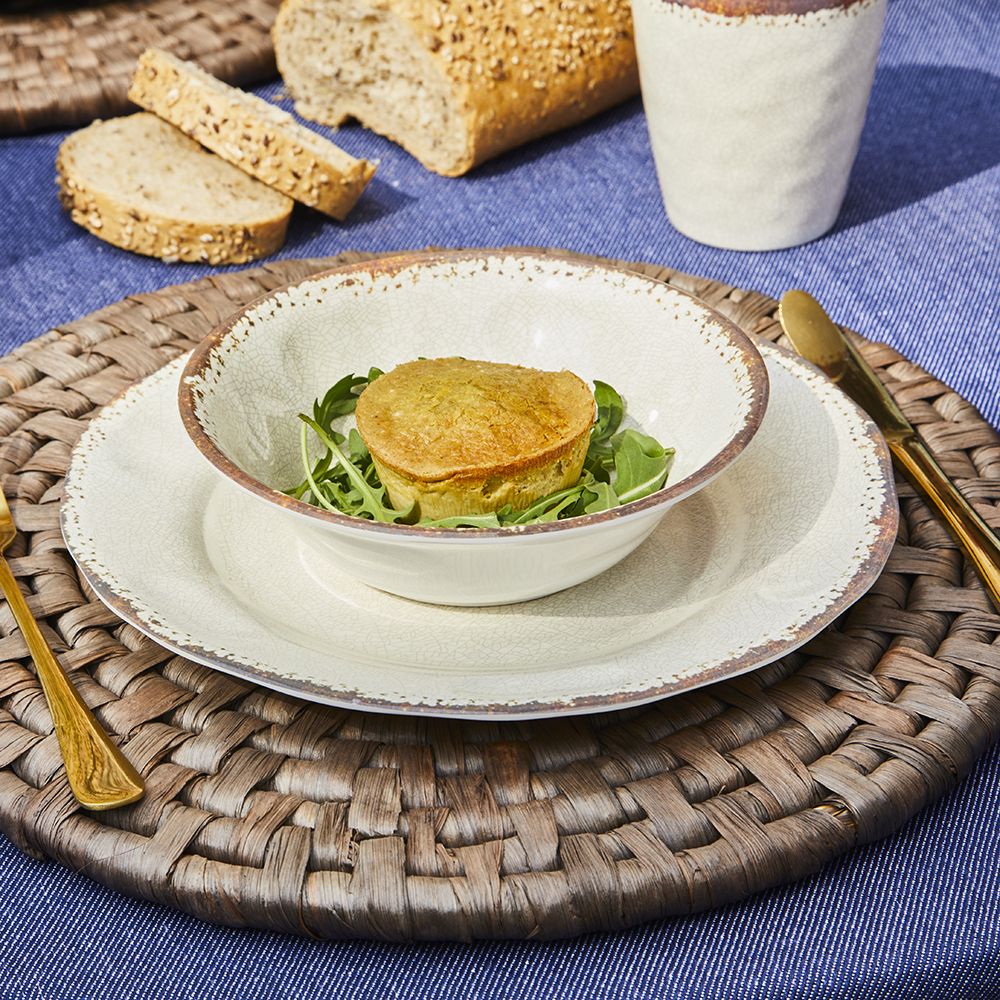 Tellerservice 16-teilig Crackle Beige Melamin Beige