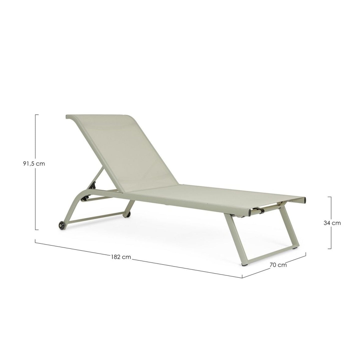 Lettino c-ruote 70x182x91.5 cm