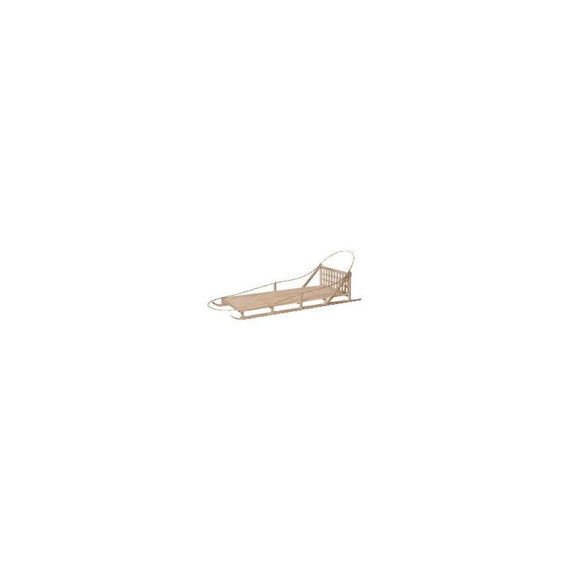 Slitta decorativa in legno naturale 115 × 40 × H 36 cm