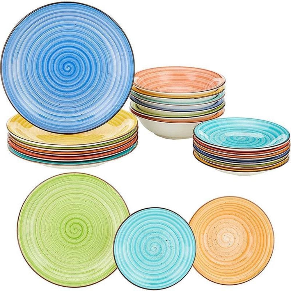 Set of colored dishes 27.3x3.2 cm, 21.2x5.7 cm, 19.3x2.5 cm