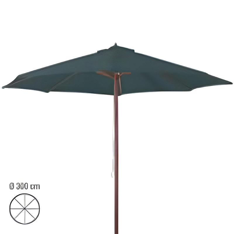 Parasol en Bois Ø3 m - Vert