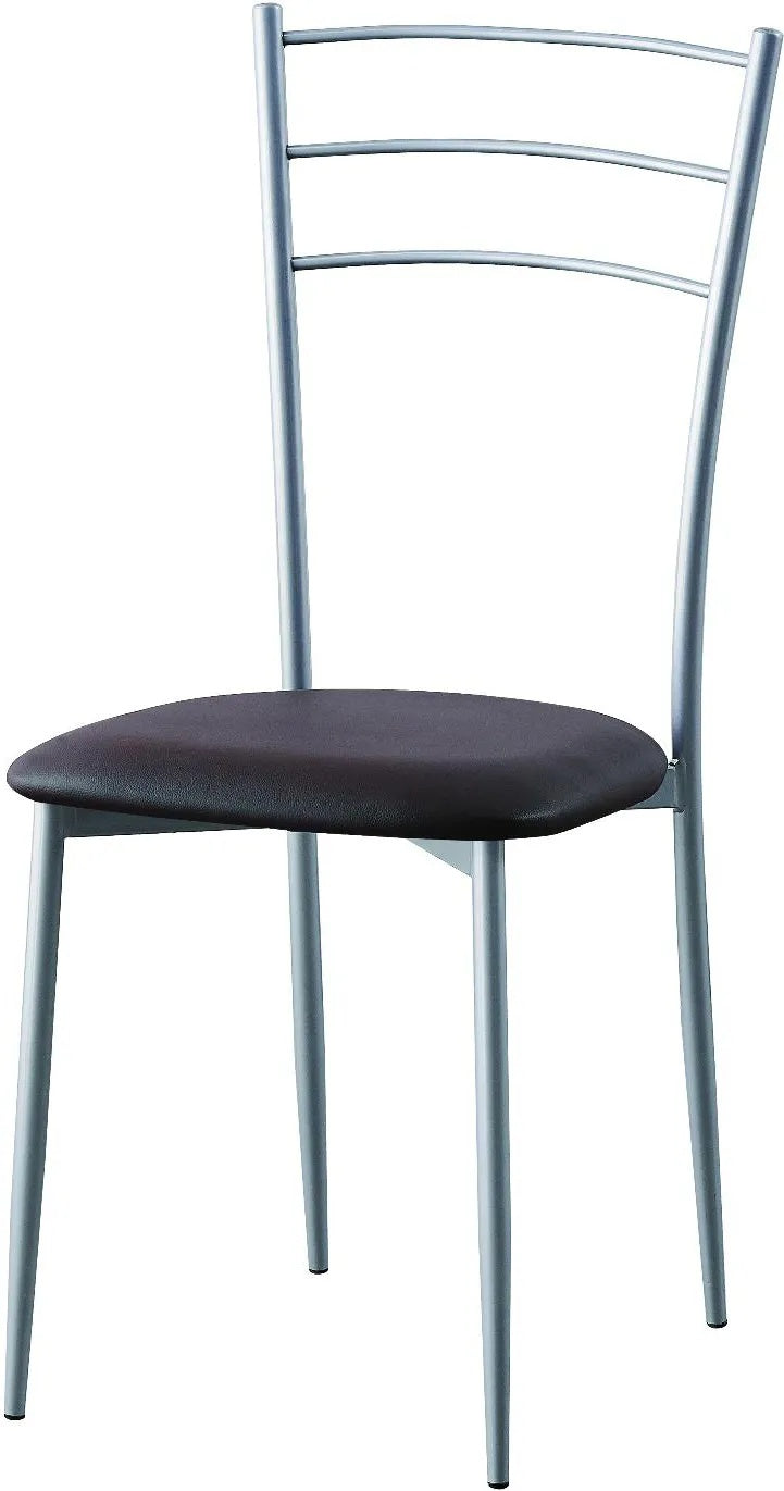Dark brown chair 41x48x92 cm metal-pvc