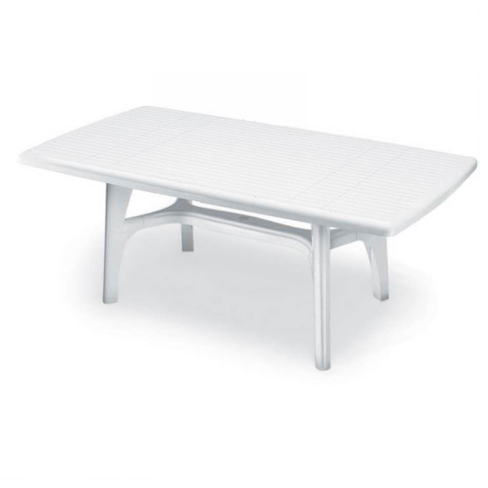 Mesa resina blanca 180x95 cm. PRESIDENTE 1800