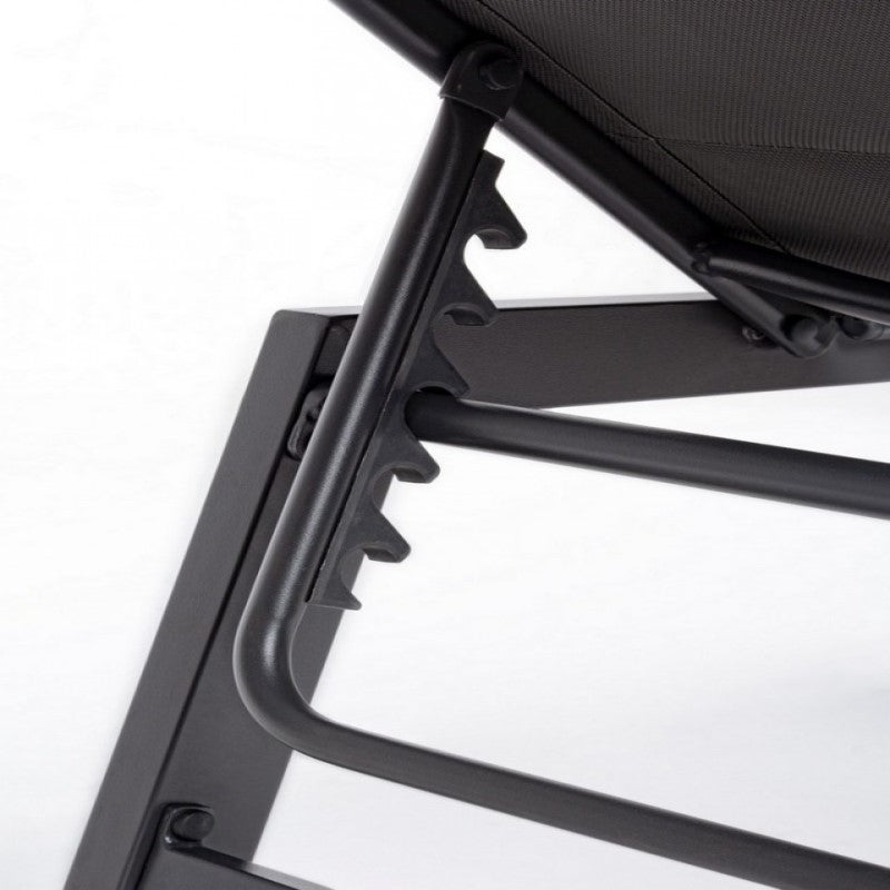 Cuna alta en aluminio con ruedas Hilde antracita 32h cm