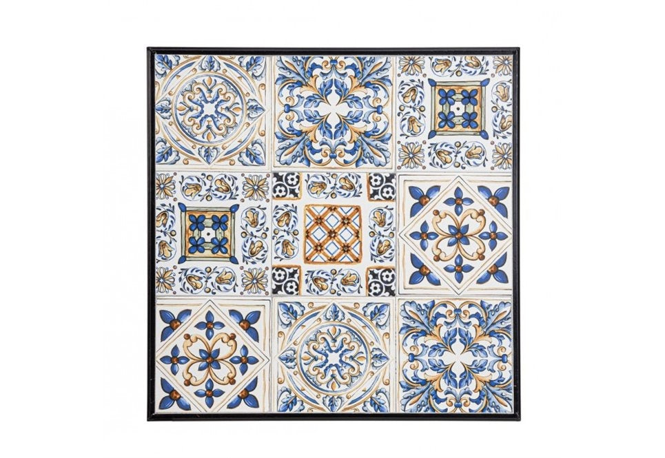 Mesa Mykonos Qu 60x60 - Estructura de Acero Tratado para Exteriores - Tablero de Cerámica - Fácil de Montar