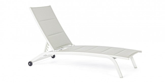 Cleopas white aluminum cot with wheels