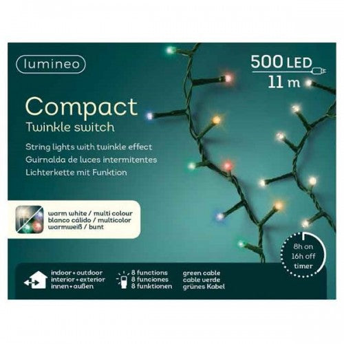 Kaemingk Christmas lights 11 m - Multicolor and Warm White - Twinkle Effect