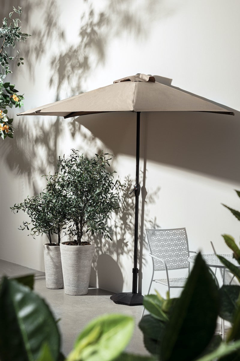 Halbmond Sonnenschirm 2,7 Tortora - Pulverbeschichteter Stahlrahmen, Polyesterbezug 160gr/m2