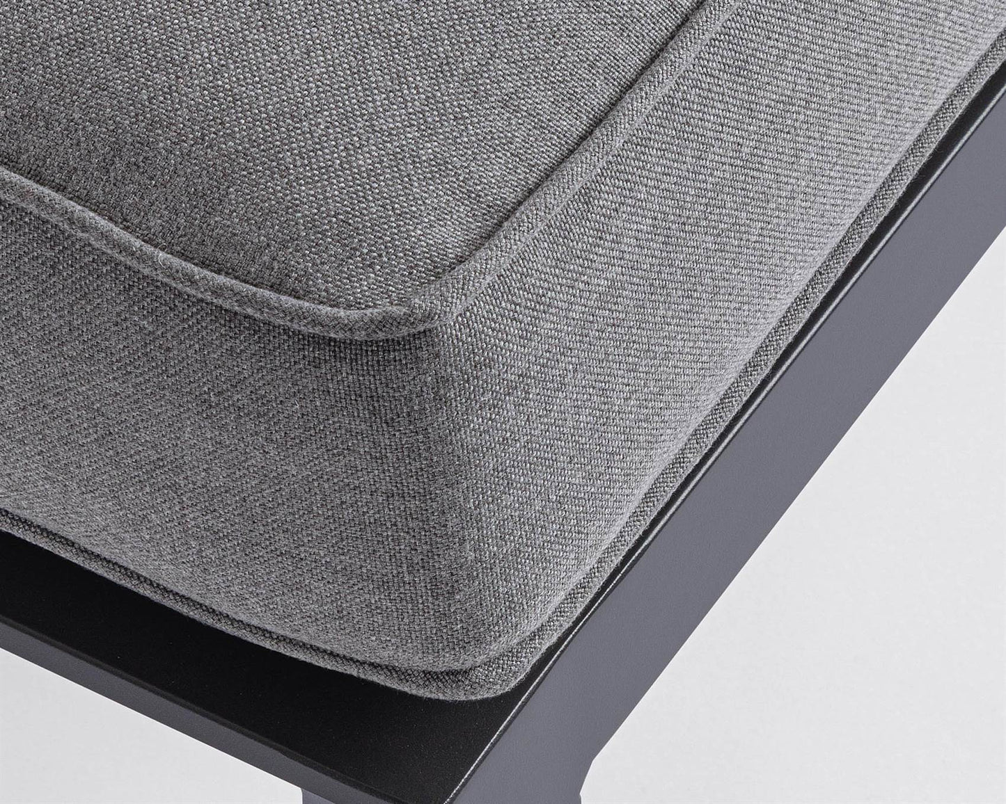 Banco único con aluminio de antracita pavline, acero y recipiente de poliéster