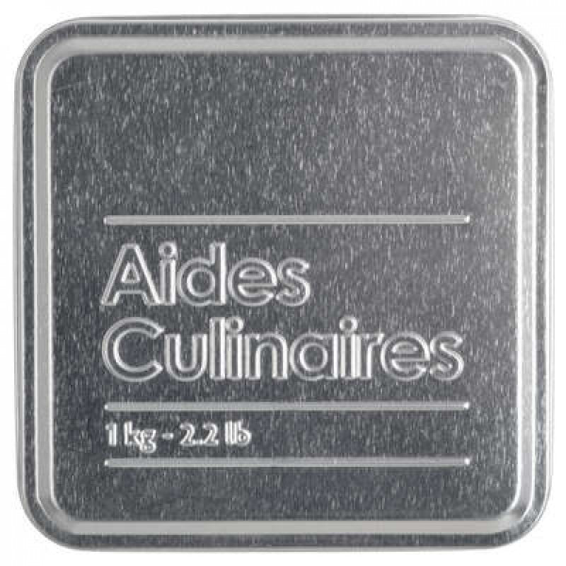 Recipiente de cocina para cubo de caldo en hierro Negro 1kg 8,8x8,8x h7 cm