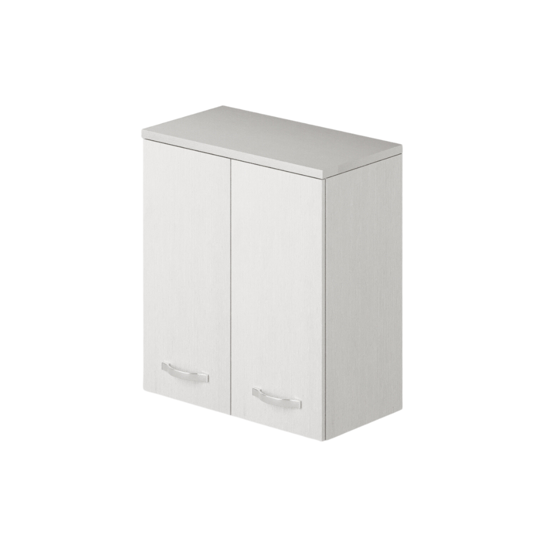 2-türiger Wäscheschrank mit weißem Regal H77x71x38cm