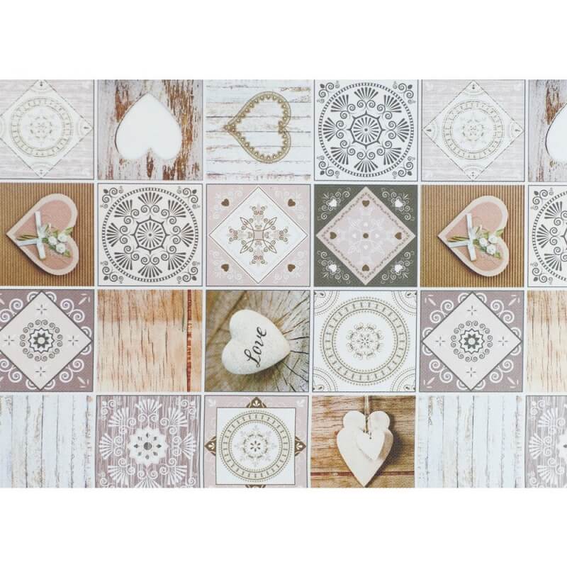 Rutschfester Polyesterteppich „Digit New“ Serie „Piasrgrey“ – 1 Rt