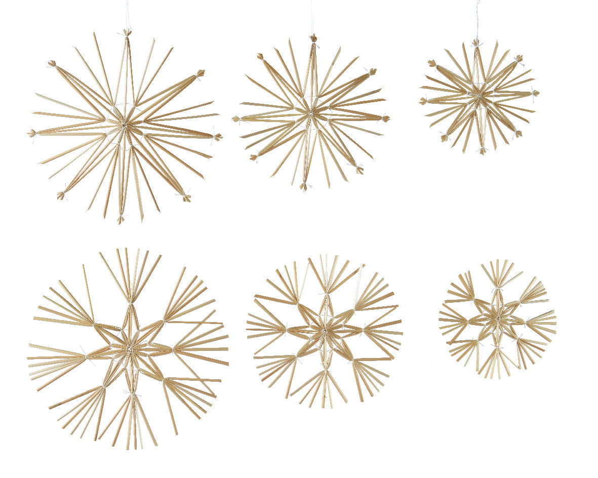 Paglia en forma de copo de nieve 2ass L 0.3 Ø 25 cm