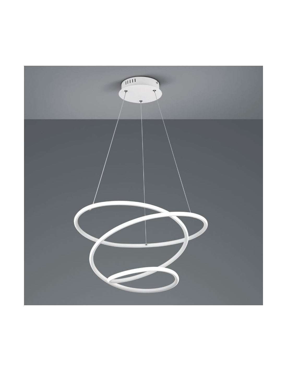 LED-Kronleuchter 36 W Dimmer 4000 K Modernes Design Vortex Bologna White Trio Lighting