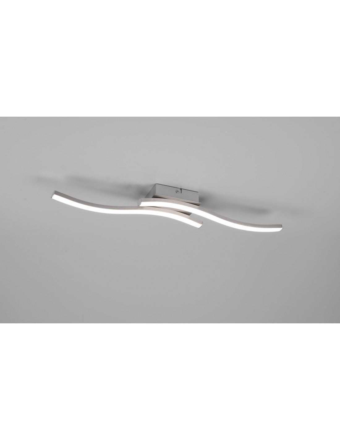Design-Deckenleuchte Double Wavy Rod Led 4000k Route Nickel Trio Lighting