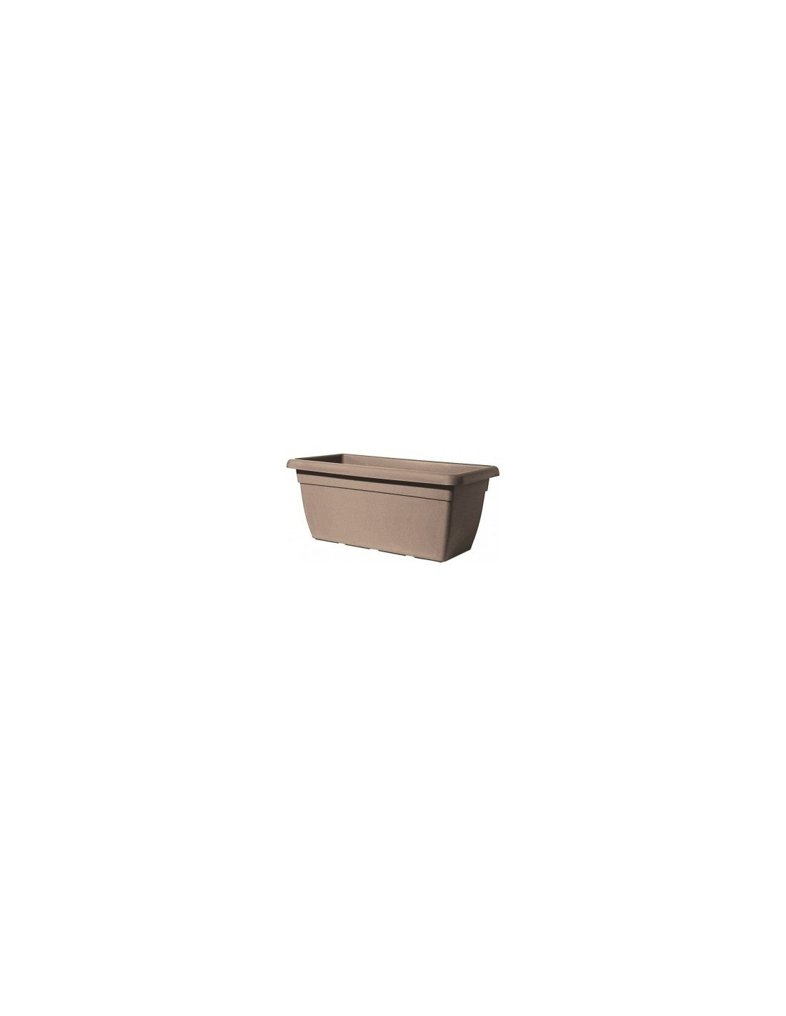 Planter with dove gray rectangular saucer