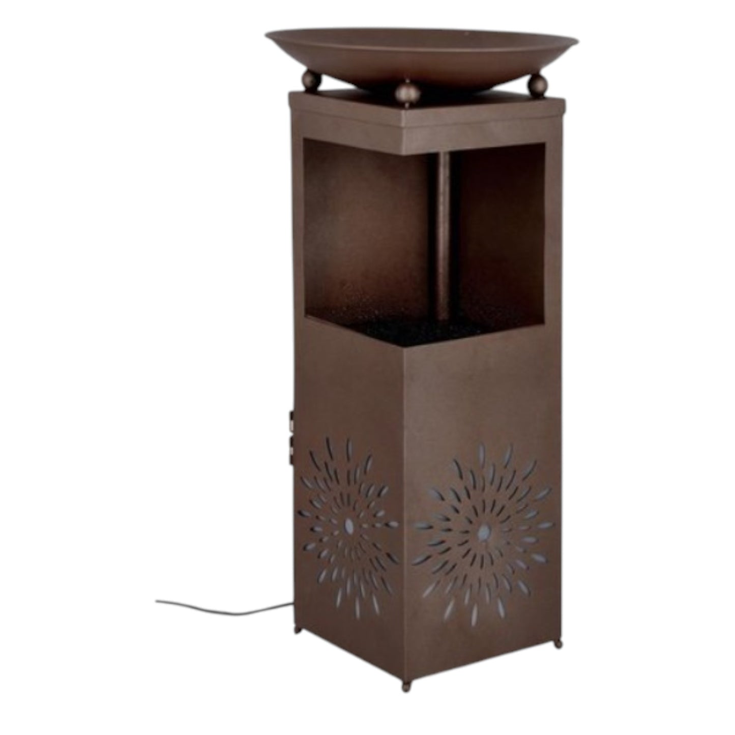 Fontana Yuki Rettangolare Marrone 40,5x78H con LED