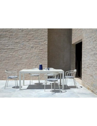 Tavolo allungabile Extia 180x90 cm bianco raggrinzato EX18090