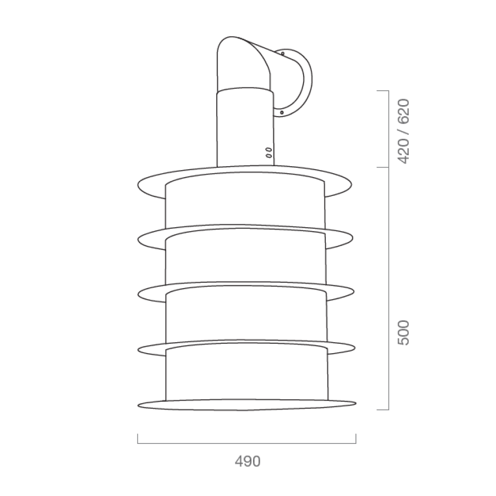 URBAN STYLE SAT Dunstabzugshaube aus brüniertem Edelstahl Ø50 cm