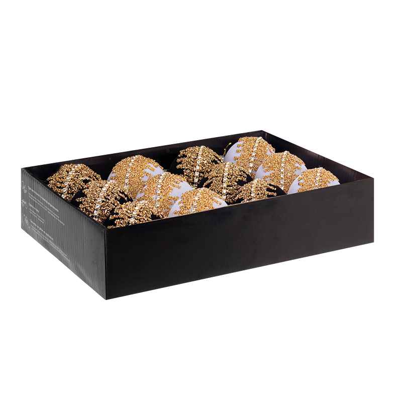 Sortierte ZOEY Weihnachtskugeln aus Glas Ø8 cm