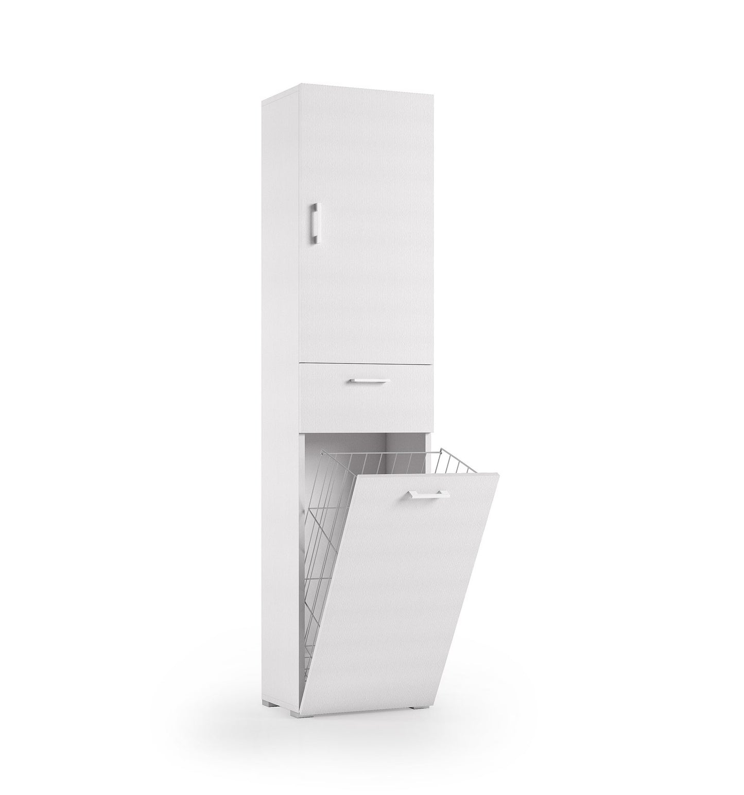 Sideboard with Cement Structure and White Dama Doors, Push Cement Opening with Leizu Doors