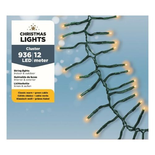 Weihnachtslichter (Lumineo) Cluster 936 warme klassische LED-Lichter 12M