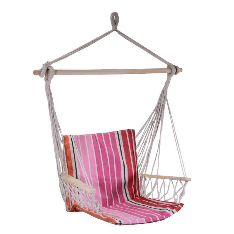 Hammock Chair in Pink Striped Fabric 50hx100 cm