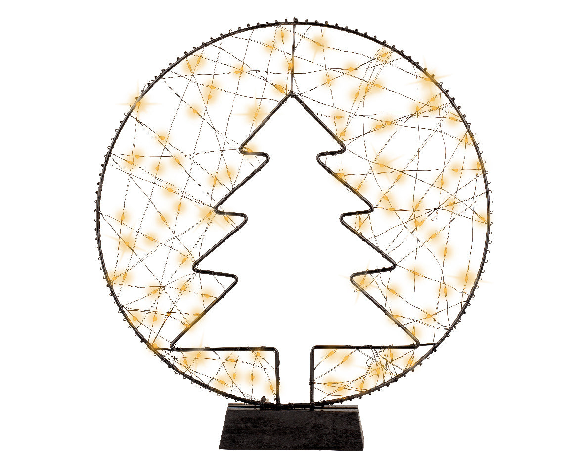 Kompakte Micro-LED-Rahmenbeleuchtung aus Metall für stabile Innenbäume 4x35x38 cm