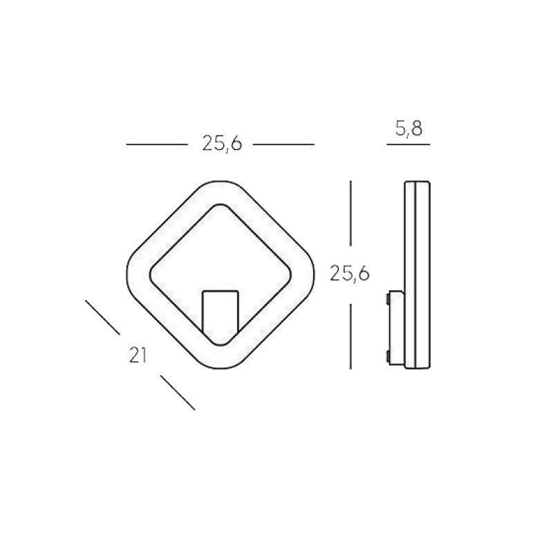 20W 4000K LED-Wandleuchte aus Aluminiumdruckguss - Direktes Licht mit Opalharzdiffusor