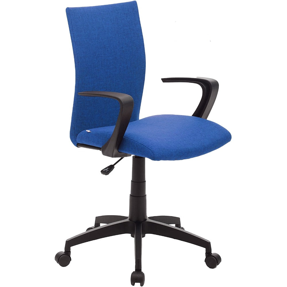 Silla de Oficina Milano Azul con Respaldo Acolchado y Mecanismo de Gas