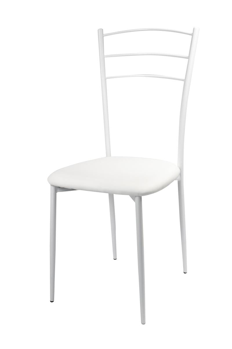 Marta sedta chair in PVC with metal structure 41X48cm/H92cm white