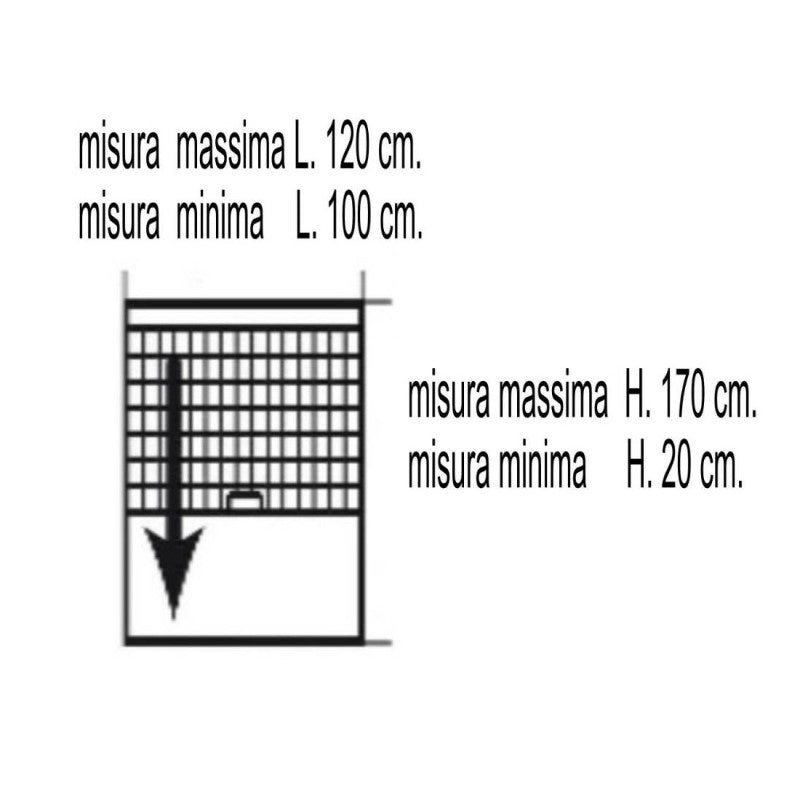 Mosquitera enrollable vertical IRS-CE 120x170 cm Marrón