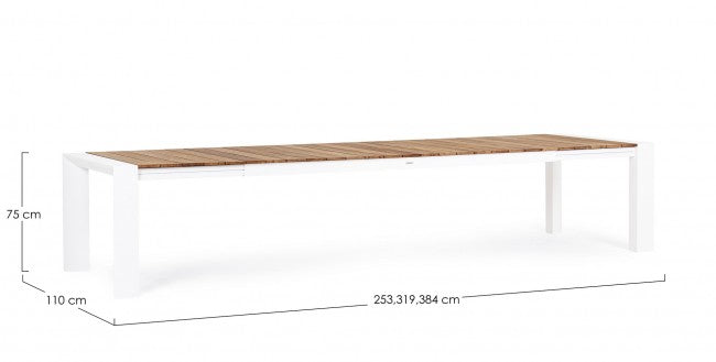 Eleganter und funktionaler Tisch Al Cameron 253x319x384x110 Weiß Iperbriko