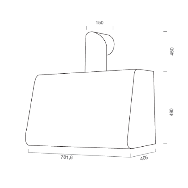 BRIO METAL SOFT Dunstabzugshaube aus brüniertem Edelstahl 80 cm