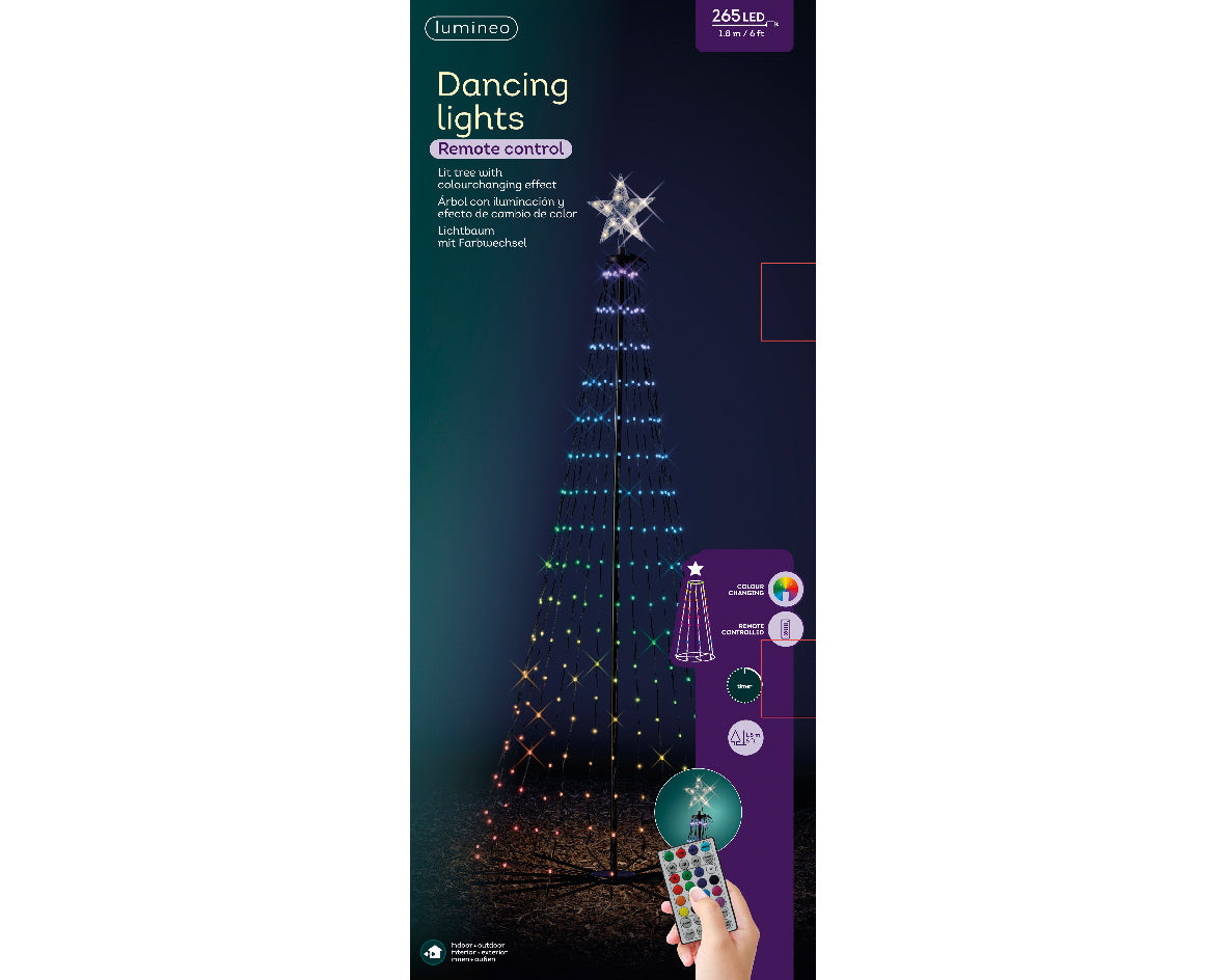 Árboles exteriores con luces danzantes 3D H 180 Ø 80 cm