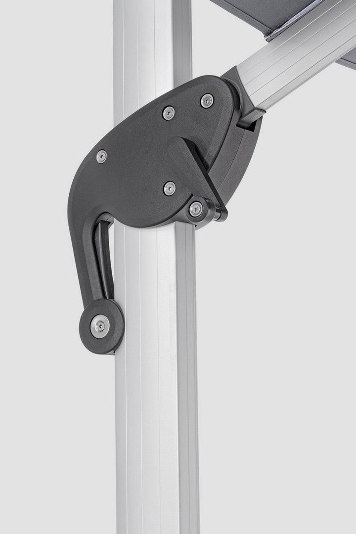 Aluminium-Grau Ines 3x4 Sonnenschirm mit Arm